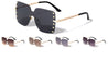 Rimless Riveted Butterfly Wholesale Sunglasses