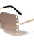 Rimless Riveted Butterfly Wholesale Sunglasses