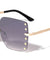 Rimless Riveted Butterfly Wholesale Sunglasses