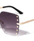 Rimless Riveted Butterfly Wholesale Sunglasses
