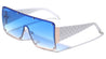 Flat Top Rimless Oversized Rectangle Wholesale Sunglasses