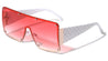 Flat Top Rimless Oversized Rectangle Wholesale Sunglasses