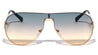 Pyramid Stud Flat Top One Piece Aviators Wholesale Sunglasses