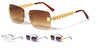 Rimless Rectangle Chain Temple Wholesale Sunglasses