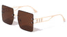 Rimless Temple Cut Out Square Butterfly Wholesale Sunglasses