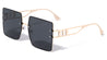 Rimless Temple Cut Out Square Butterfly Wholesale Sunglasses