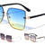 Rimless Flat Square Butterfly Wholesale Sunglasses