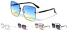 Rimless Flat Square Butterfly Wholesale Sunglasses