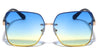 Rimless Flat Square Butterfly Wholesale Sunglasses