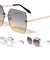 Rimless Diamond Edge Cut Butterfly Wholesale Sunglasses