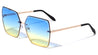 Rimless Diamond Edge Cut Butterfly Wholesale Sunglasses