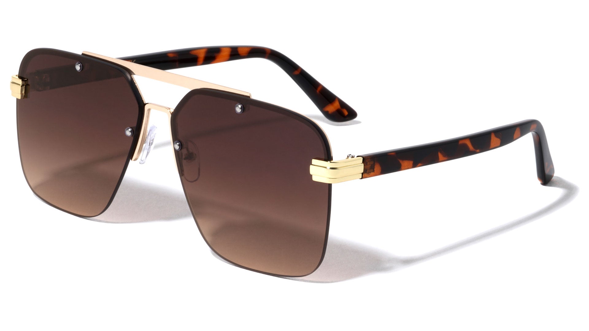 M10876 Rimless Aviator Wholesale Fashion Sunglasses - Frontier
