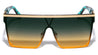 Flat Top One Piece Shield Rectangle Wholesale Sunglasses