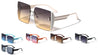 Oversized Semi Rimless Side Glitter Butterfly Wholesale Sunglasses