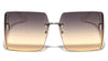 Oversized Semi Rimless Side Glitter Butterfly Wholesale Sunglasses