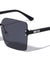 Rhinestone Temple Rimless Square Wholesale Sunglasses