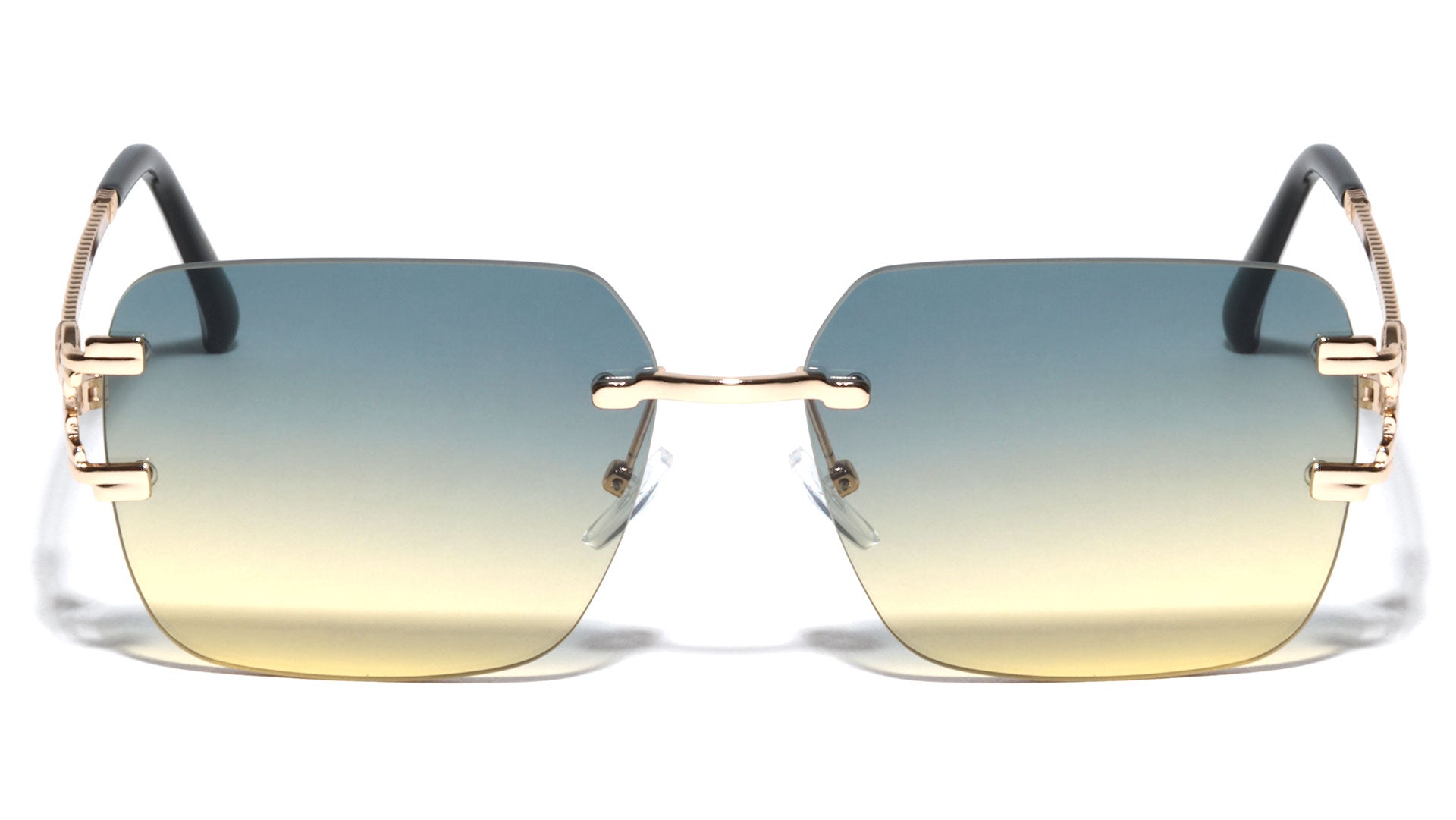 Rimless Square Sunglasses, 60mm