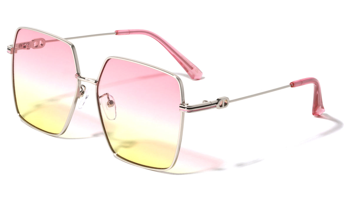 Two Color Line Temple Fashion Butterfly Wholesale Sunglasses