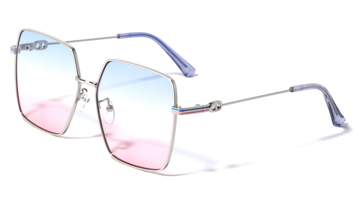 Two Color Line Temple Fashion Butterfly Wholesale Sunglasses