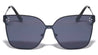 Three Dot Studded Retro One Piece Shield Lens Cat Eye Wholesale Sunglasses