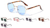 Triangle Tip Temple Retro Rounded Wholesale Sunglasses