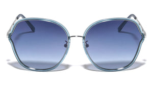 Double Plastic-Metal Rim Fashion Butterfly Wholesale Sunglasses