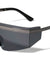 Rimless One Piece Shield Lens Fashion Rectangle Wholesale Sunglasses