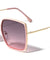Double Plastic-Metal Rim Squared Butterfly Wholesale Sunglasses