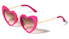 Double Metal/Plastic Rim Heart Shaped Wholesale Sunglasses