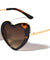 Double Metal/Plastic Rim Heart Shaped Wholesale Sunglasses