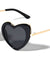 Double Metal/Plastic Rim Heart Shaped Wholesale Sunglasses