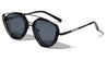 Blackout Metal Cutout Barrel Rim Modern Cat Eye Aviators Wholesale Sunglasses
