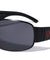 KHAN Temple Square Logo One Piece Shield Lens Wholesale Sunglasses