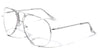 Rimless Spring Hinge Aviators Clear Lens Wholesale Bulk Glasses
