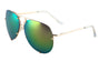 Rimless Color Mirror Spring Hinge Aviators Wholesale Bulk Sunglasses
