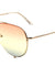 Aviators Triple Oceanic Color Lens Wholesale Sunglasses