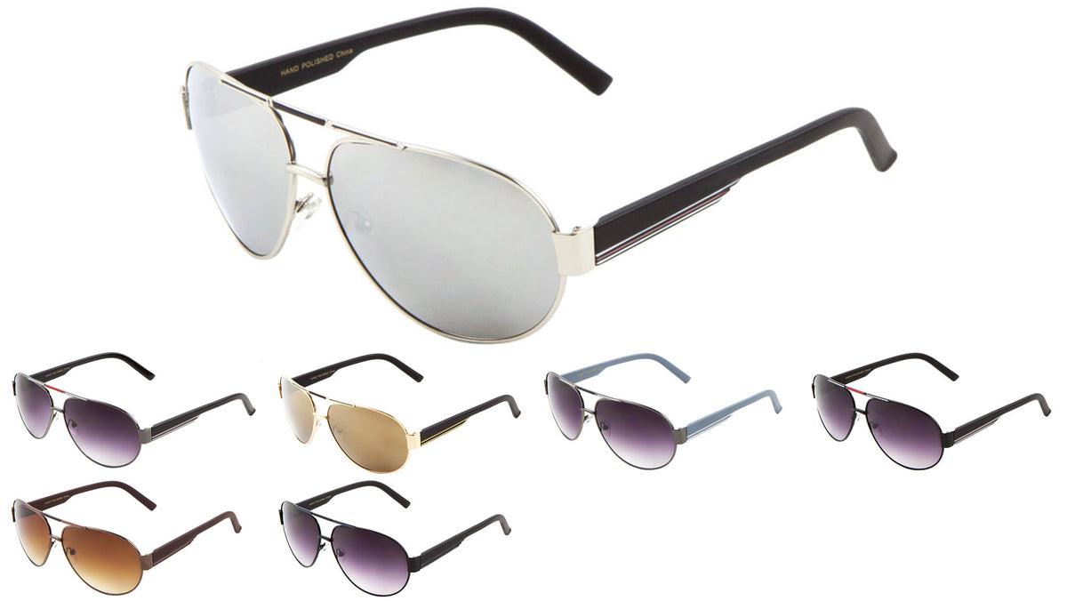 Super Dark Lens Aviators Wholesale Bulk Sunglasses