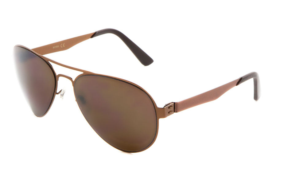 Flat Thin Brow Bar Nose Aviators Wholesale Bulk Sunglasses
