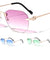 Rimless Geometric Color Lens Wholesale Bulk Sunglasses