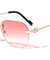 Rimless Geometric Color Lens Wholesale Bulk Sunglasses