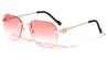 Rimless Geometric Color Lens Wholesale Bulk Sunglasses