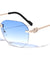 Rimless Geometric Color Lens Wholesale Bulk Sunglasses