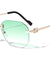 Rimless Geometric Color Lens Wholesale Bulk Sunglasses
