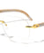 Rimless Butterfly Wood Pattern Wholesale Glasses