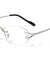 Rimless Rectangle Clear Lens Wholesale Glasses