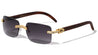 Rhinestone Rimless Rectangle Wholesale Sunglasses