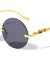 Rimless Round Jaguar Temple Wholesale Sunglasses
