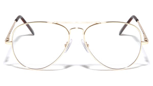 Clear Lens Spring Hinge Aviators Wholesale Bulk Glasses