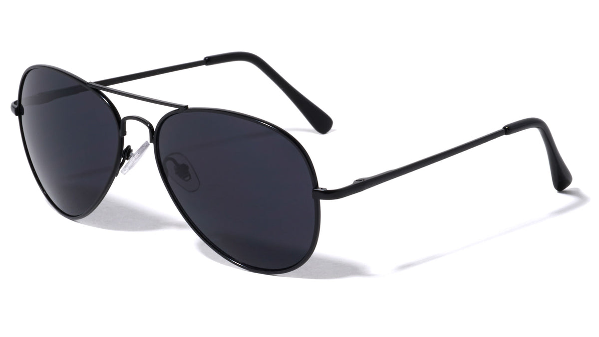 Classic Aviators with Super Dark Lens Sunglasses Wholesale