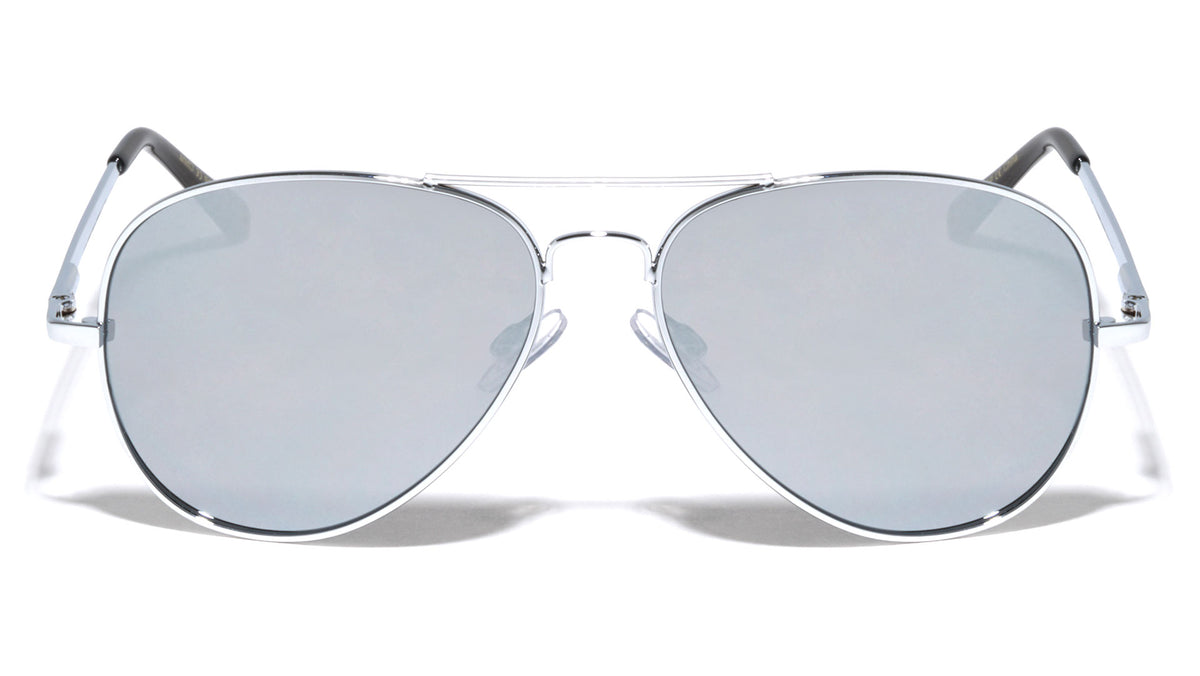 Silver Spring Hinge Aviators Wholesale Bulk Sunglasses